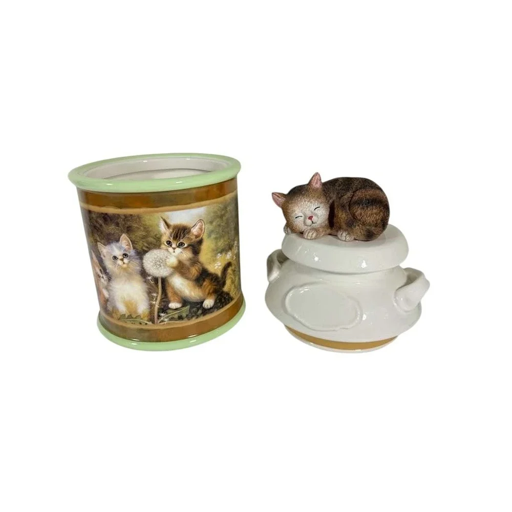 The Bradford Exchange Edition Two 2017 Cozy Kitten Canister 11
